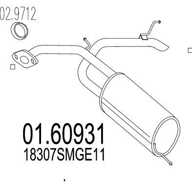 Toba esapament finala Honda Civic VIII motor 1,4 benzina