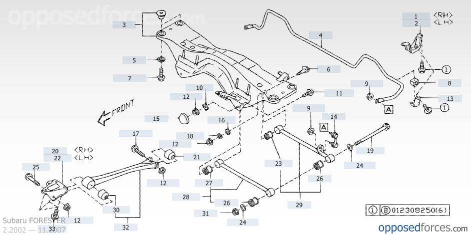Bucsa brat lateral spate Forester