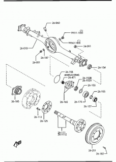Planetara grup spate mazda B2500 (4X4)